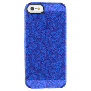 Blue Paisley Clear iPhone SE/5/5s Case