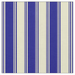 [ Thumbnail: Blue & Pale Goldenrod Colored Stripes Fabric ]