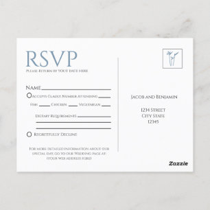 Blue Palm RSVP Postcard Insert