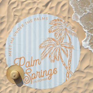 Blue Palm Spring Pastel Beach Party Favors Beach Towel