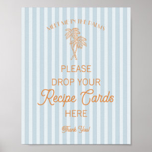 Blue Palm Springs Beach Share a Recipe Bridal Poster