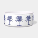 Blue Palm Tree Bowl<br><div class="desc">Blue palm tree design</div>