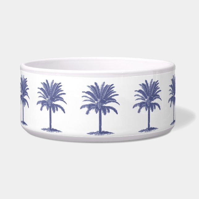 Blue Palm Tree Bowl (Front)