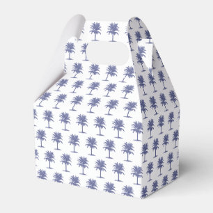 Blue Palm Tree Favor Boxes