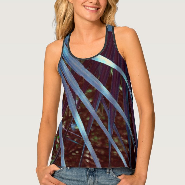 Blue Palmetto Dream Tank Top (Front)