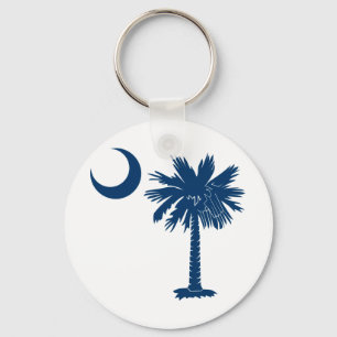 Blue Palmetto Keychain