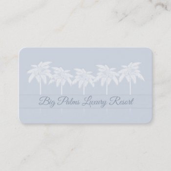 Blue Palms Silhouettes Business Card by artNimages at Zazzle