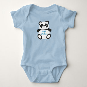 Blue Panda Bear Baby Shower Bodysuit