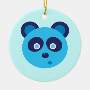 Blue Panda Ceramic Ornament