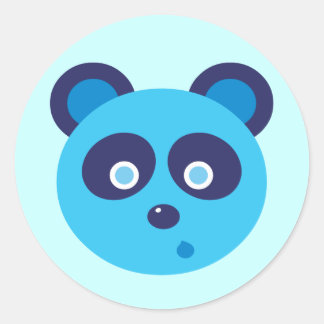 Blue Panda Classic Round Sticker