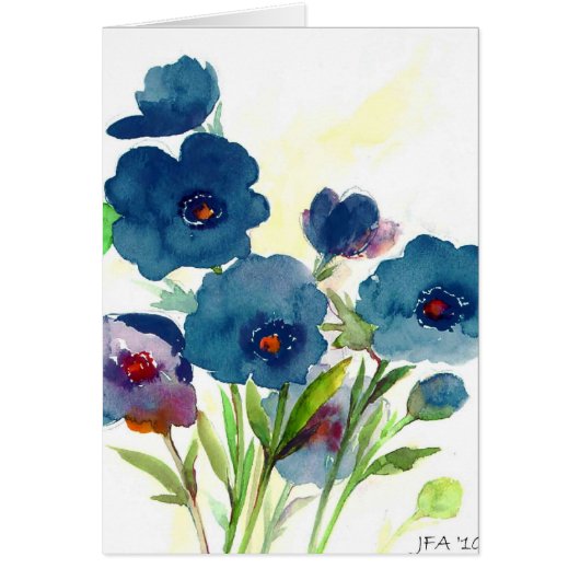 Blue pansies cards (Front)