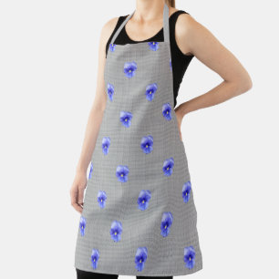 Blue Pansy Apron