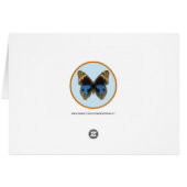 Blue Pansy Butterfly Cards (Back Horizontal)