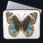 Blue Pansy Butterfly Laptop Sleeve<br><div class="desc">Hand- painted illustration of Junonia orithya- Blue Pansy butterfly</div>