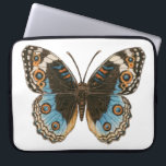 Blue Pansy Butterfly Laptop Sleeve<br><div class="desc">Hand- painted illustration of Junonia orithya- Blue Pansy butterfly</div>