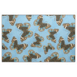 Blue Pansy Butterfly pattern Fabric
