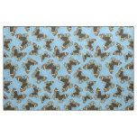 Blue Pansy Butterfly pattern Fabric