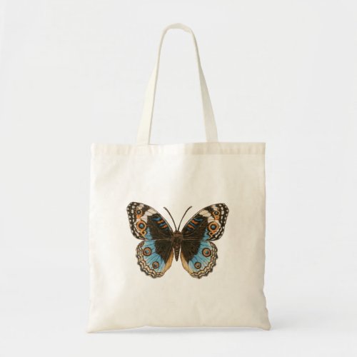 Blue Pansy Butterfly Tote Bag
