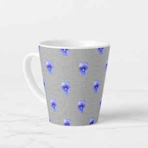 Blue Pansy Latte Mug
