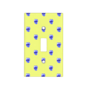Blue Pansy - Light Switch Cover