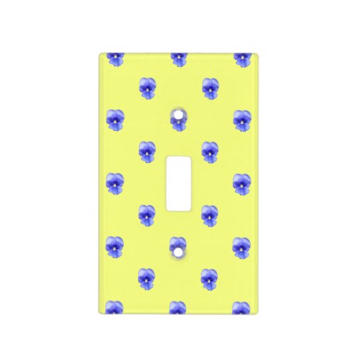 Blue Pansy _ Light Switch Cover