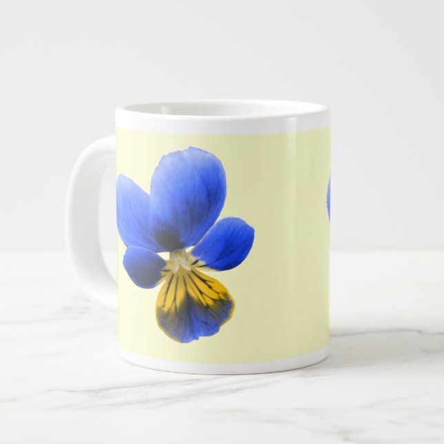 Blue Pansy Mug (Front Left)