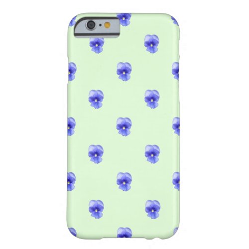 Blue Pansy on Mint _ Phone Case