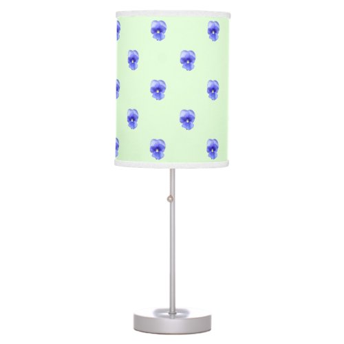 Blue Pansy on Mint _ Table lamp