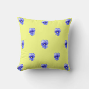 Blue Pansy - Throw Pillow