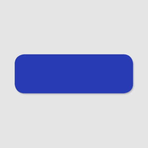 Blue Pantone solid color  Name Tag