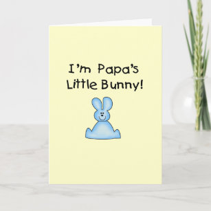 Blue Papa's Little Bunny T-shirts and Gifts Holiday Card