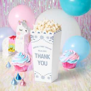Blue papel picado Thank You Baby Boy Shower Favor Boxes