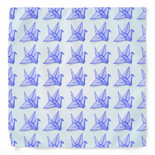 Blue Paper Crane Bandana