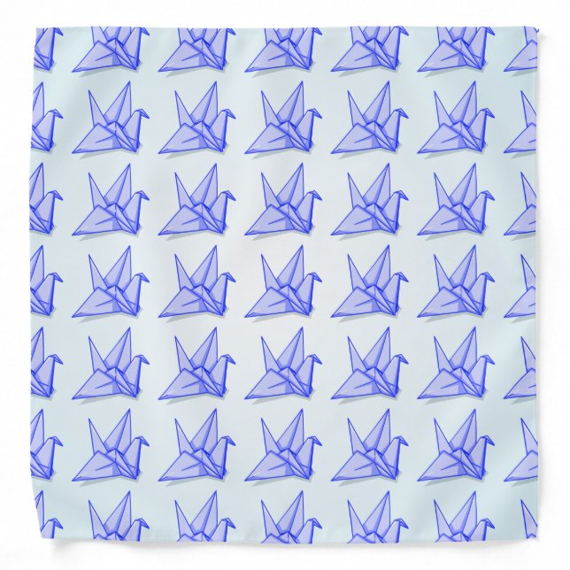 Blue Paper Crane Bandana (Front)