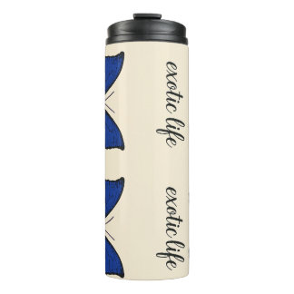 Blue "PAPILLON" insulated bottle
