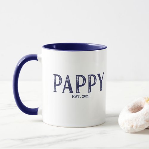 Blue Pappy Year Established Mug