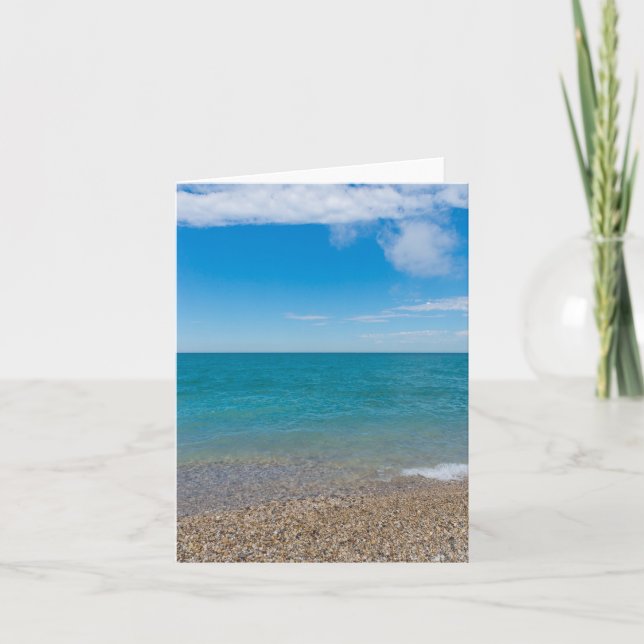 Blue Paradise At Lake Michigan Greeting Card (Front)