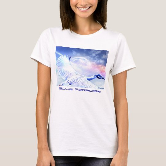 Blue Paradise Egret Bird T-Shirt