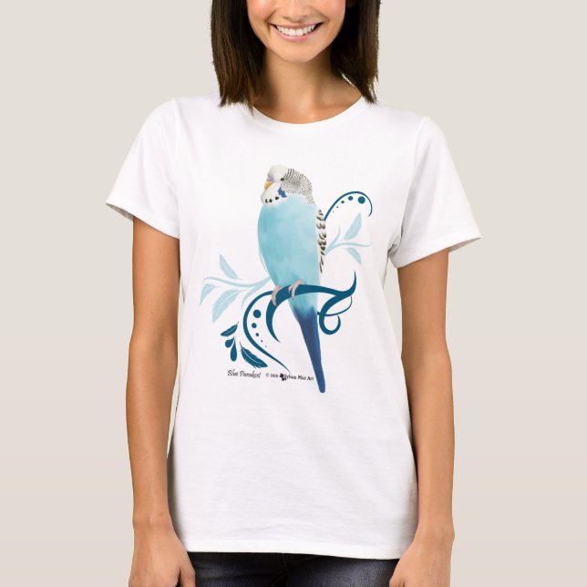 Blue Parakeet T-Shirt (Front)