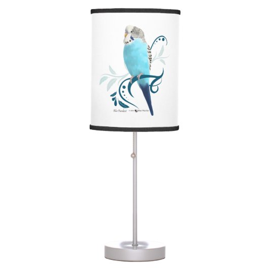 Blue Parakeet Table Lamp (Front)