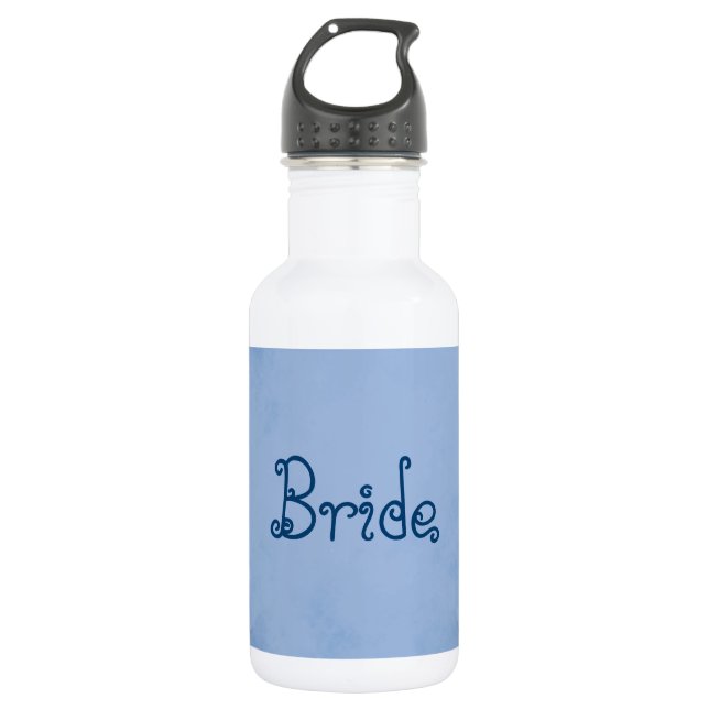 Blue Parchment Bride Stainless Steel Water Bottle (Front)