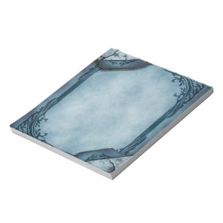 Blue Parchment Gothic Letterhead Notepad