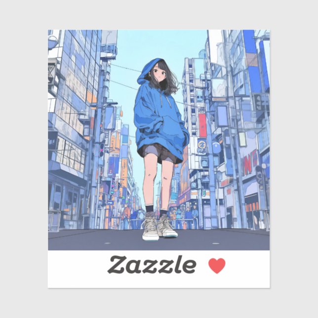 BLUE Parker JK Sushi Musume GenerativeAI Sticker (Sheet)