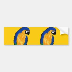 Blue Parrot Bumper Sticker