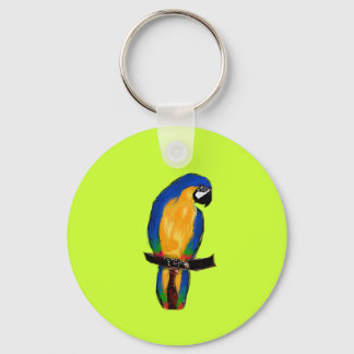Blue Parrot Keychain