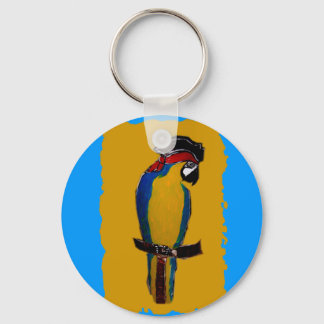 Blue Parrot Keychain