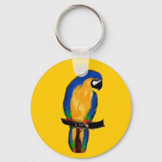 Blue Parrot Keychain