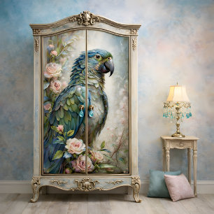 Blue Parrot Splendor Decoupage Tissue Paper
