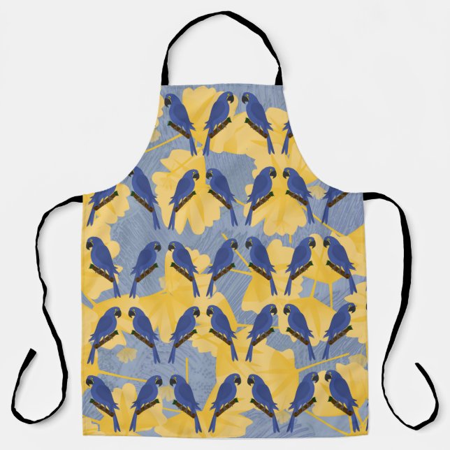 Blue Parrots Apron (Front)
