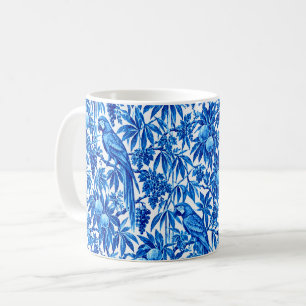 Blue Parrots in a Tropical Garden Coffee Mug